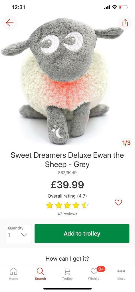 ewan the dream sheep grey deluxe